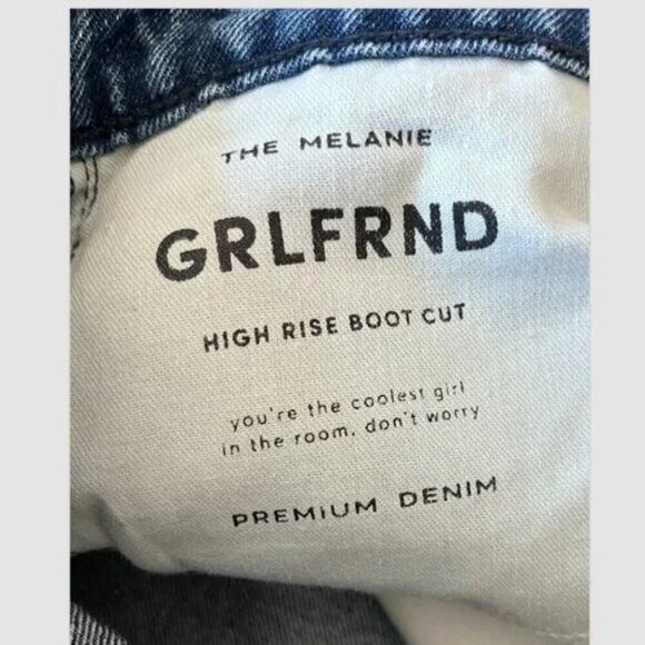 GRLFRND The Melanie High Rise Bootcut Jeans Size 32 Blue USA Made Denim - Picture 5 of 9
